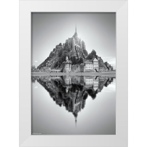Mont Saint Michel - 2 White Modern Wood Framed Art Print by Heine, Ben