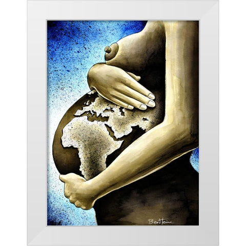 Mother Africa 1 White Modern Wood Framed Art Print by Heine, Ben