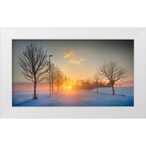 New Year, New Hopes White Modern Wood Framed Art Print by Heine, Ben