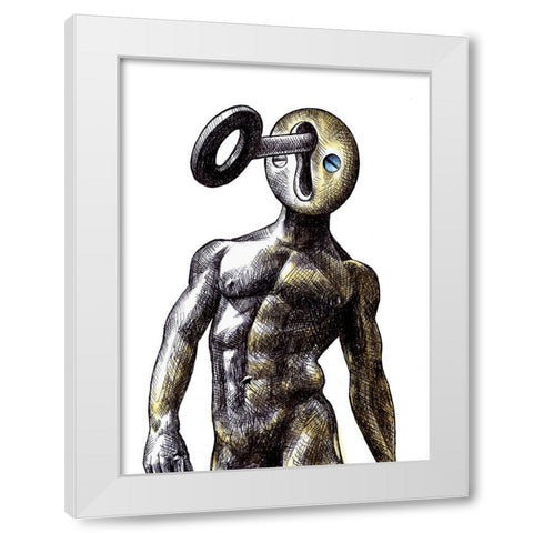 Open Me White Modern Wood Framed Art Print by Heine, Ben