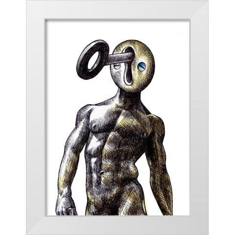 Open Me White Modern Wood Framed Art Print by Heine, Ben