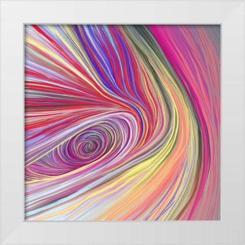Pure Abstract 3 White Modern Wood Framed Art Print by Heine, Ben