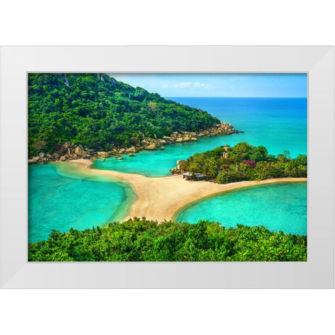 Thailand - Koh Nang Yuan - 422 White Modern Wood Framed Art Print by Heine, Ben