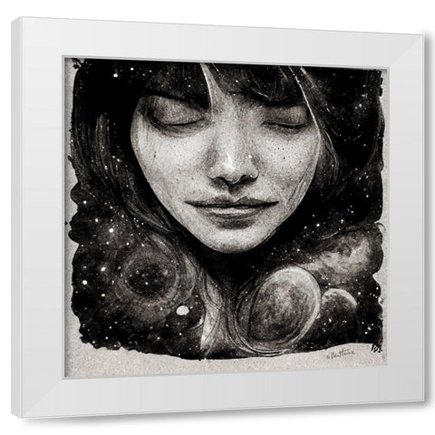 Astro Cruise 27 - Astro Hair 2 White Modern Wood Framed Art Print by Heine, Ben