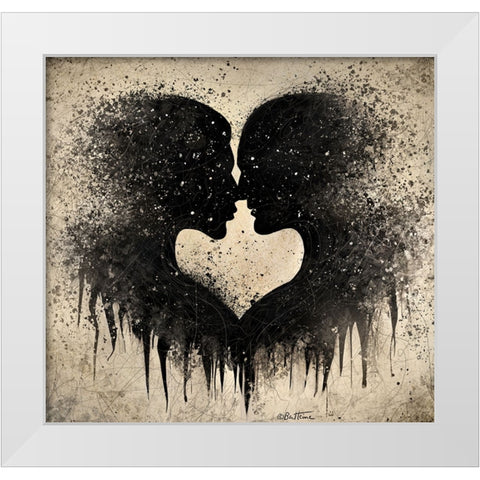 Astro Cruise 37 - Heart Lovers White Modern Wood Framed Art Print by Heine, Ben