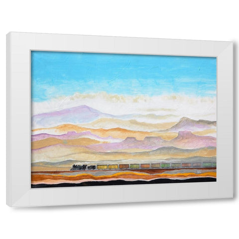 Goinâ€™ West White Modern Wood Framed Art Print by Bell, Bill