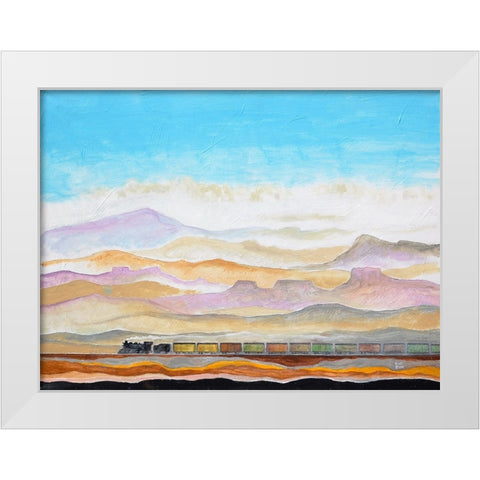 Goinâ€™ West White Modern Wood Framed Art Print by Bell, Bill
