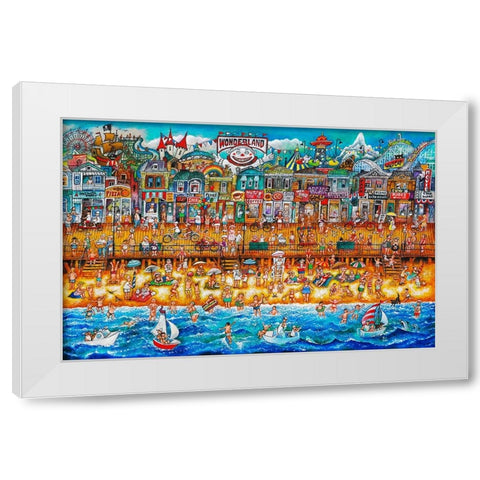 Wonderland White Modern Wood Framed Art Print by Bell, Bill