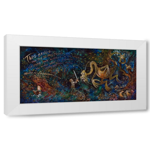 Jabberwocky White Modern Wood Framed Art Print by Bell, Bill