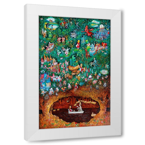 There Once Was A Girl Named Alice White Modern Wood Framed Art Print by Bell, Bill