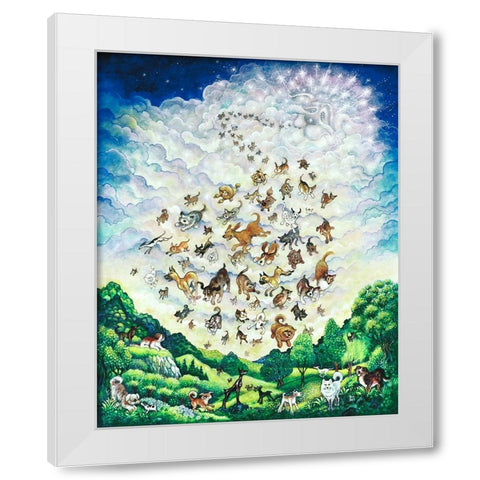 Canine Creation White Modern Wood Framed Art Print by Bell, Bill