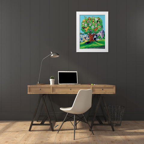 Buffys Dream White Modern Wood Framed Art Print by Bell, Bill
