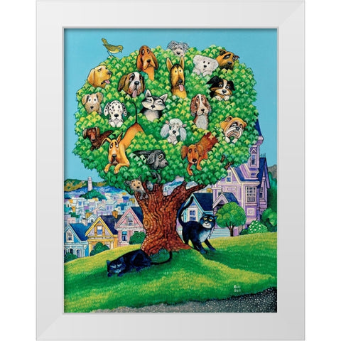 Buffys Dream White Modern Wood Framed Art Print by Bell, Bill