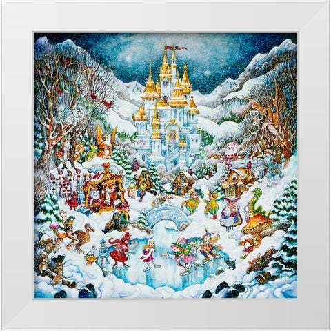 Winter Wonderland White Modern Wood Framed Art Print by Bell, Bill