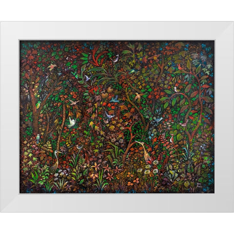 Frequent Flyers White Modern Wood Framed Art Print by Bell, Bill