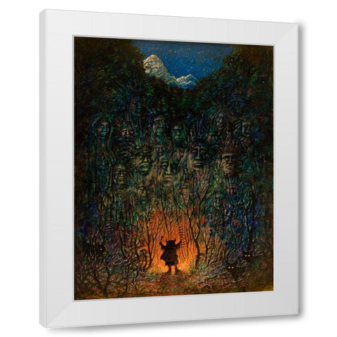 Ghosts 2 White Modern Wood Framed Art Print by Bell, Bill