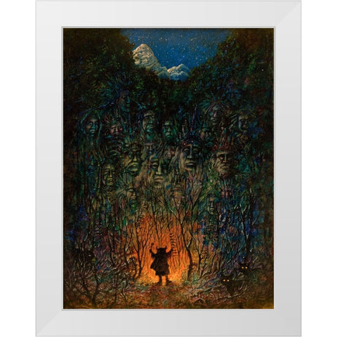 Ghosts 2 White Modern Wood Framed Art Print by Bell, Bill