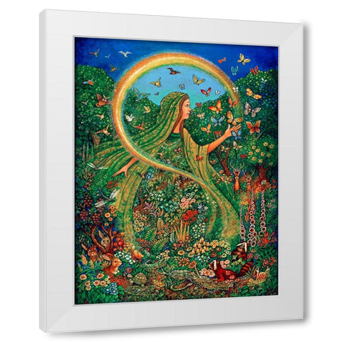 15 White Modern Wood Framed Art Print by Bell, Bill