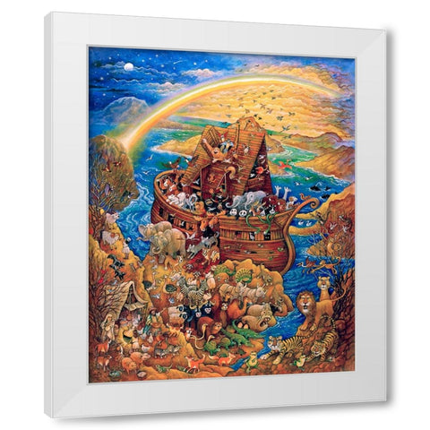 End of Rainbow White Modern Wood Framed Art Print by Bell, Bill