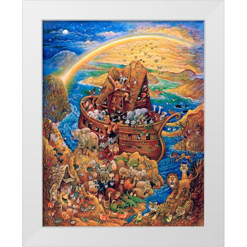 End of Rainbow White Modern Wood Framed Art Print by Bell, Bill