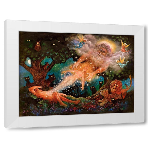 19 White Modern Wood Framed Art Print by Bell, Bill