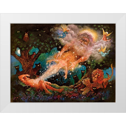 19 White Modern Wood Framed Art Print by Bell, Bill