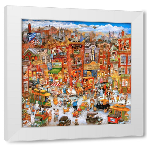 23 White Modern Wood Framed Art Print by Bell, Bill