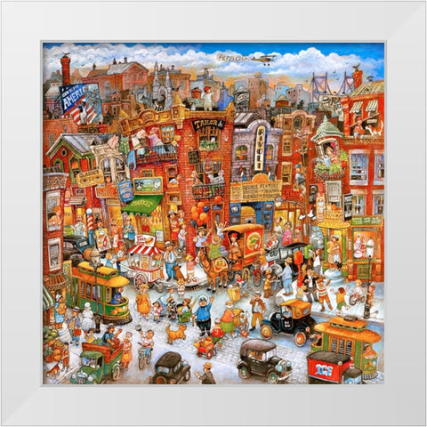 23 White Modern Wood Framed Art Print by Bell, Bill