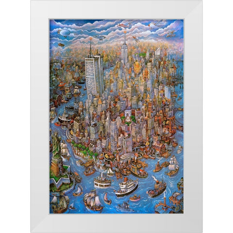 28 White Modern Wood Framed Art Print by Bell, Bill