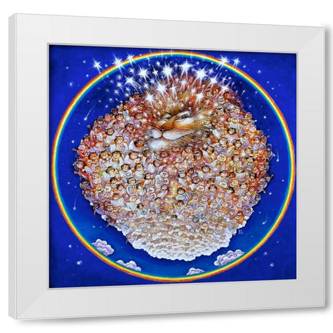 Heaven White Modern Wood Framed Art Print by Bell, Bill