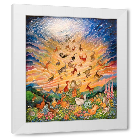 46 White Modern Wood Framed Art Print by Bell, Bill