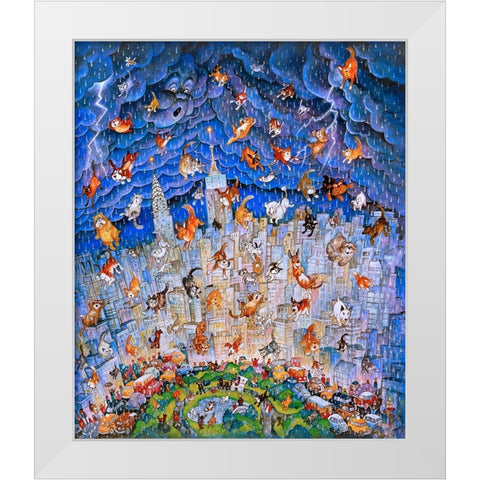 48 White Modern Wood Framed Art Print by Bell, Bill