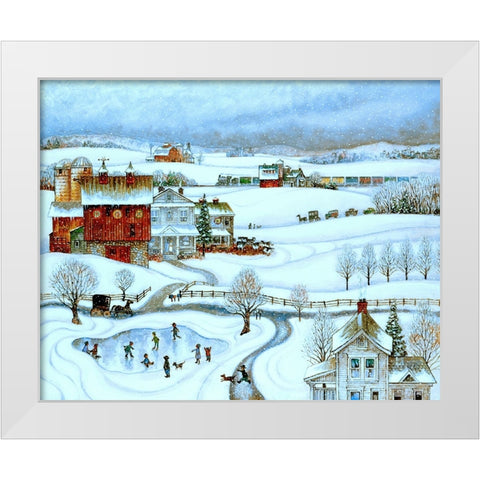 PA Winter White Modern Wood Framed Art Print by Bell, Bill