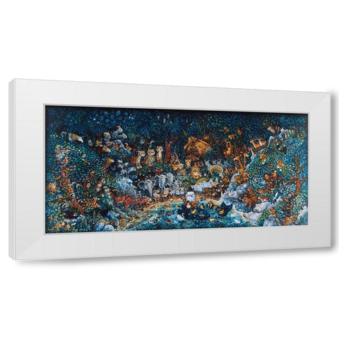 Noahs Dilemma Long White Modern Wood Framed Art Print by Bell, Bill