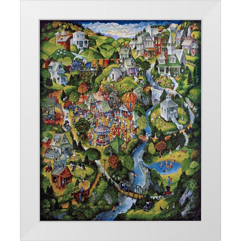 Fair White Modern Wood Framed Art Print by Bell, Bill