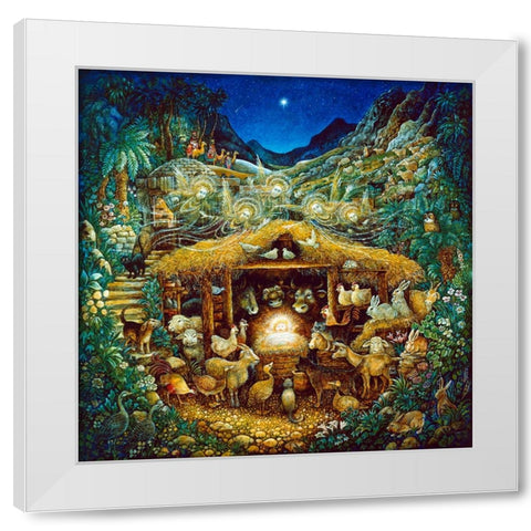 Silent Night White Modern Wood Framed Art Print by Bell, Bill
