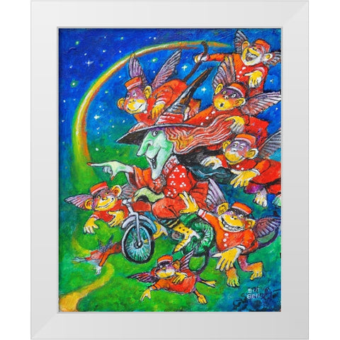 Look To The Rainbow White Modern Wood Framed Art Print by Bell, Bill