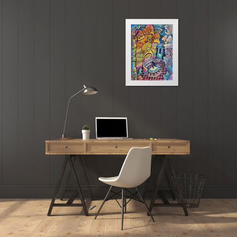 Tocatat and Fugue White Modern Wood Framed Art Print by Bell, Bill