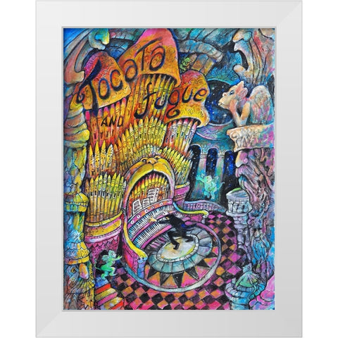 Tocatat and Fugue White Modern Wood Framed Art Print by Bell, Bill