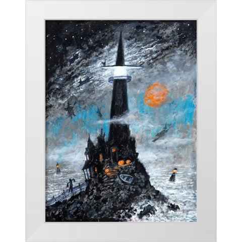 Witches Light White Modern Wood Framed Art Print by Bell, Bill