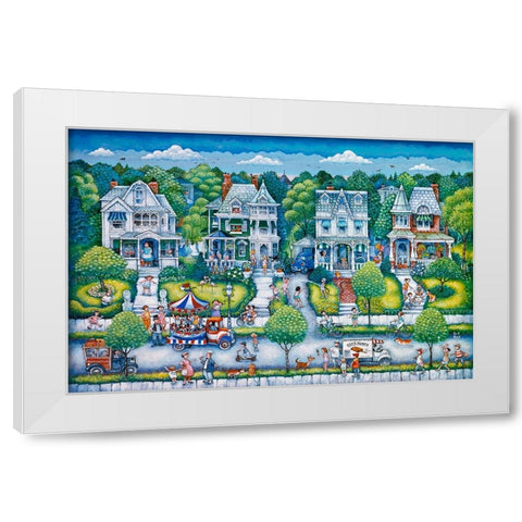 Summer Day White Modern Wood Framed Art Print by Bell, Bill