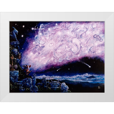 Starman  White Modern Wood Framed Art Print by Bell, Bill