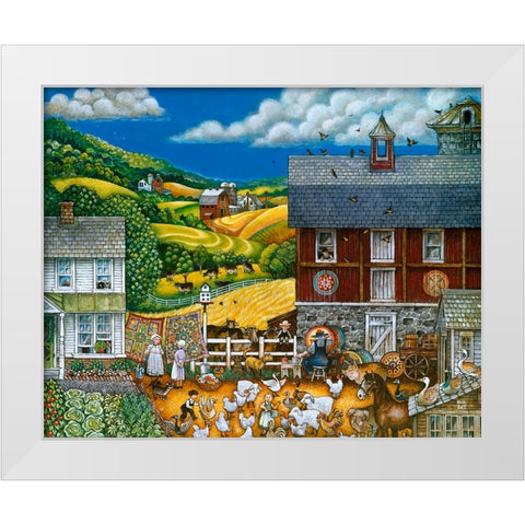 Pennsylvania Summer White Modern Wood Framed Art Print by Bell, Bill