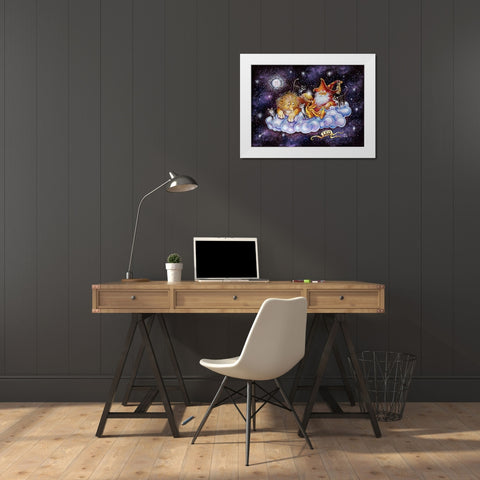 Leo White Modern Wood Framed Art Print by Bell, Bill