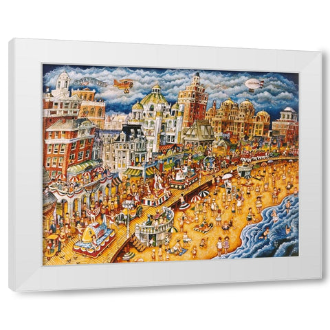 Miss America Parade White Modern Wood Framed Art Print by Bell, Bill