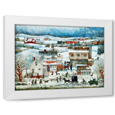 Pennsylvania Winter White Modern Wood Framed Art Print by Bell, Bill