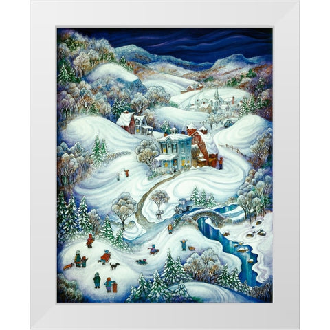 Robs House White Modern Wood Framed Art Print by Bell, Bill