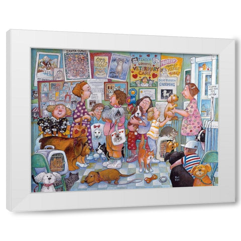 Tender Loving Vet White Modern Wood Framed Art Print by Bell, Bill