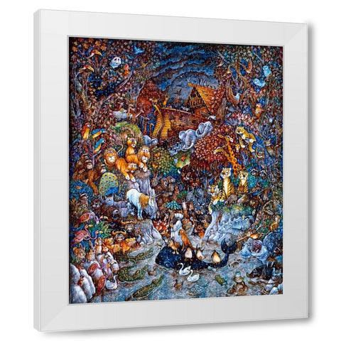 The Last Unicorn  White Modern Wood Framed Art Print by Bell, Bill