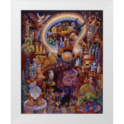 The Rainbow Wizard (Revised) White Modern Wood Framed Art Print by Bell, Bill